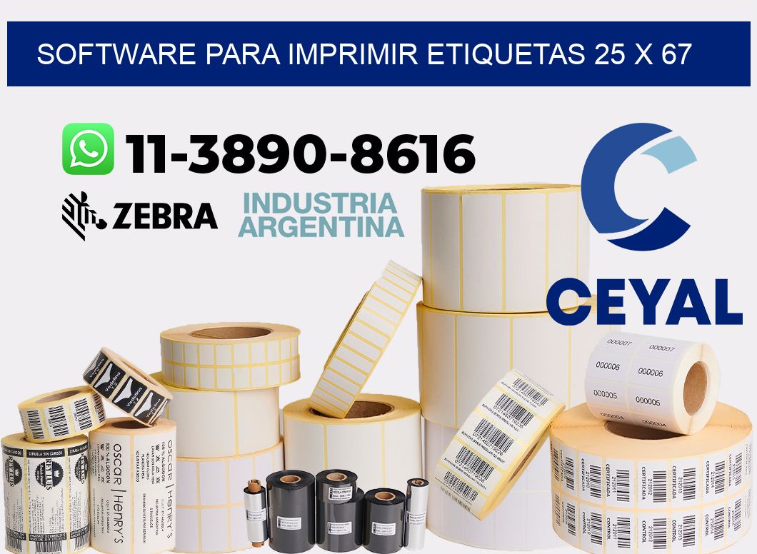 software para imprimir etiquetas 25 x 67