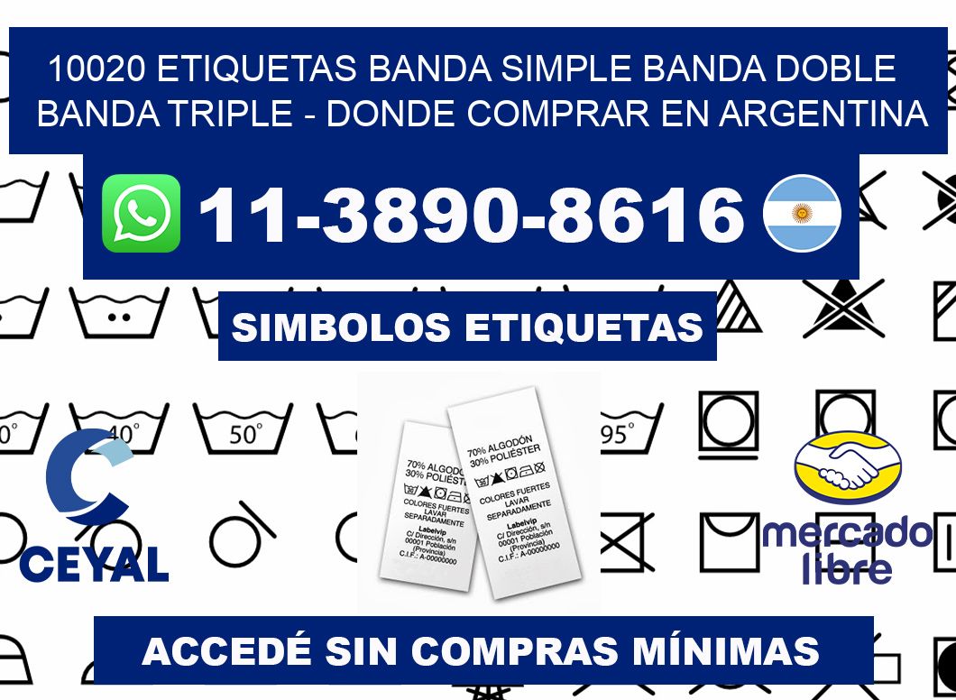 10020 etiquetas banda simple banda doble banda triple - Donde Comprar en Argentina