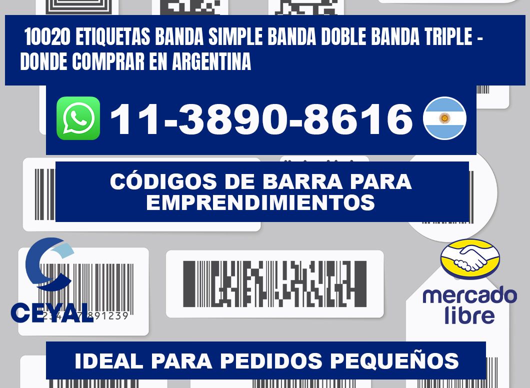 10020 etiquetas banda simple banda doble banda triple - Donde Comprar en Argentina