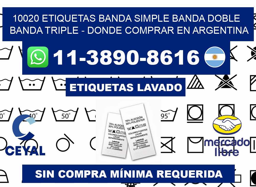 10020 etiquetas banda simple banda doble banda triple - Donde Comprar en Argentina