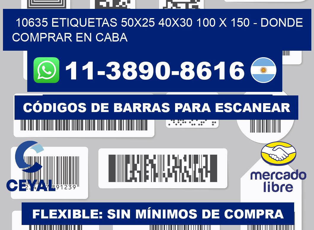 10635 etiquetas 50x25 40x30 100 x 150 - Donde Comprar en Caba