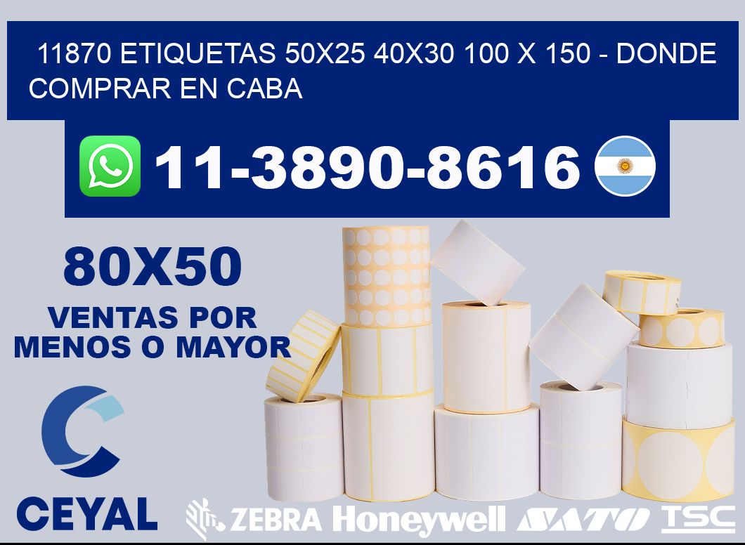 11870 etiquetas 50x25 40x30 100 x 150 - Donde Comprar en Caba