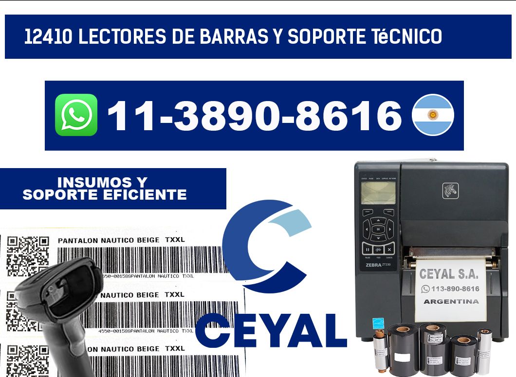 12410 Lectores de barras y Soporte Técnico