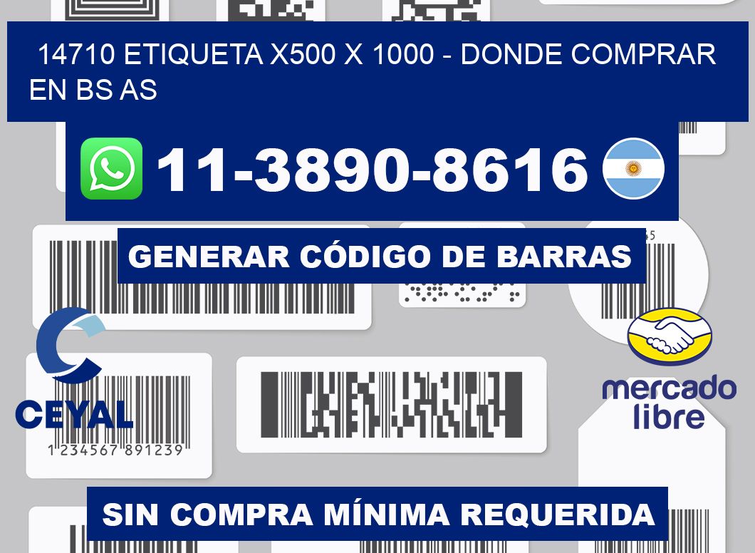14710 etiqueta x500 x 1000 - Donde Comprar en bs as