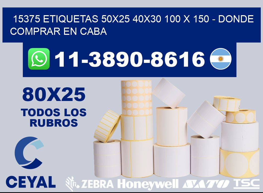 15375 etiquetas 50x25 40x30 100 x 150 - Donde Comprar en Caba