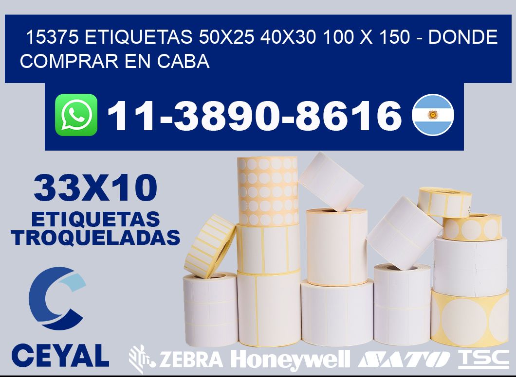 15375 etiquetas 50x25 40x30 100 x 150 - Donde Comprar en Caba