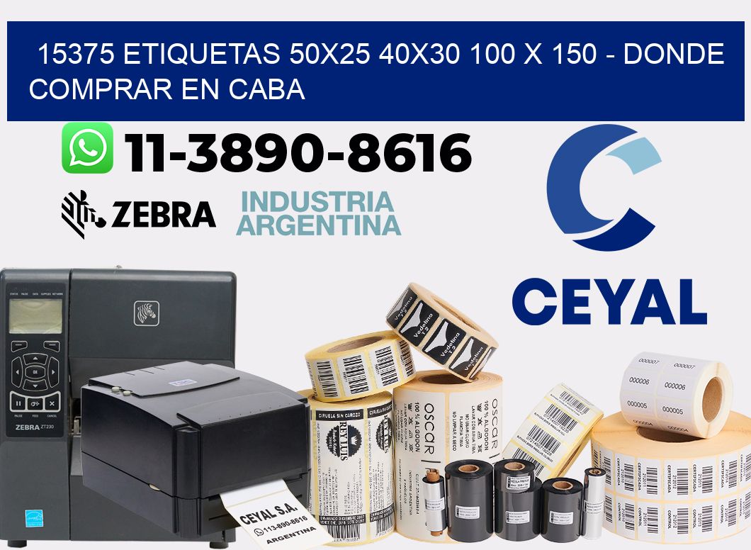 15375 etiquetas 50x25 40x30 100 x 150 - Donde Comprar en Caba