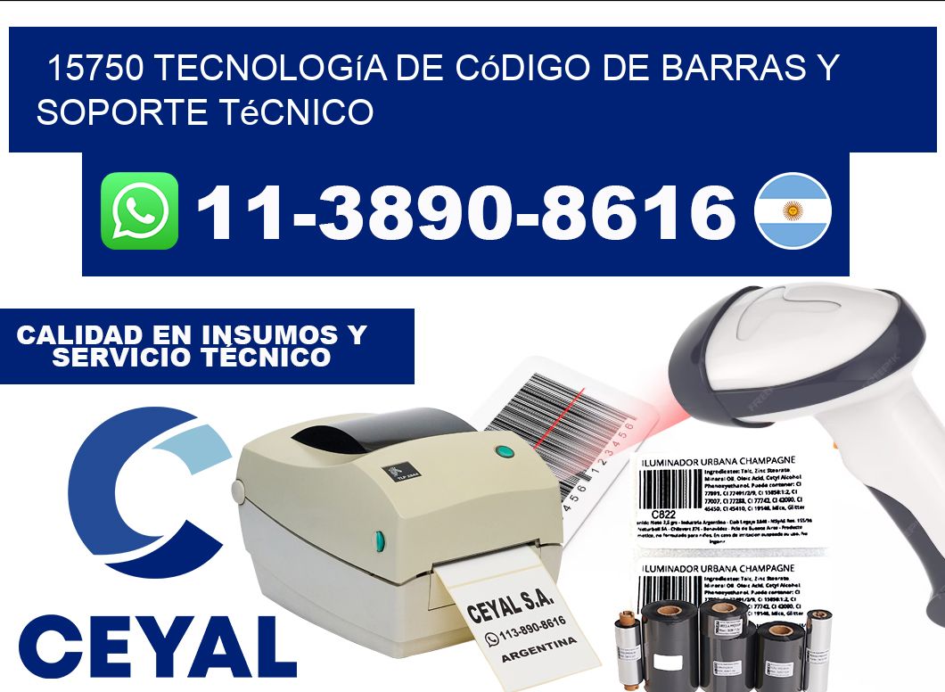 15750 Tecnología de Código de Barras y Soporte Técnico