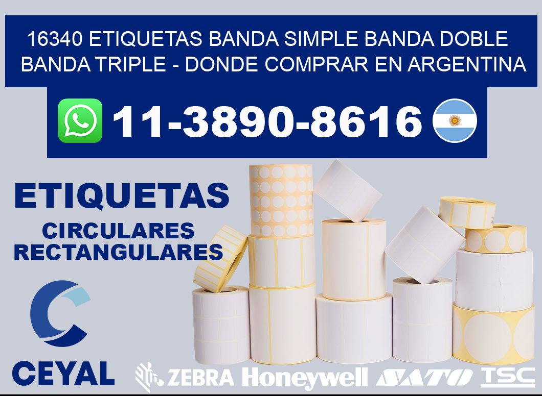 16340 etiquetas banda simple banda doble banda triple - Donde Comprar en Argentina