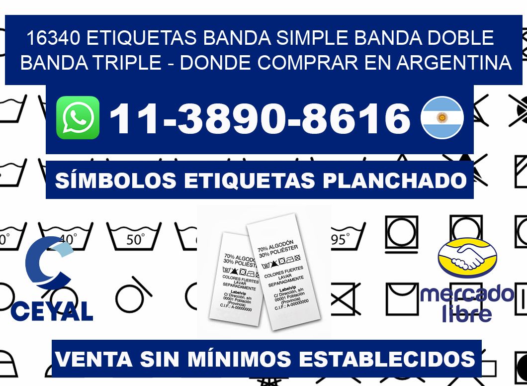 16340 etiquetas banda simple banda doble banda triple - Donde Comprar en Argentina