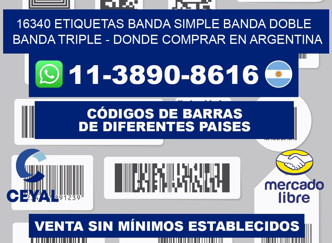 16340 etiquetas banda simple banda doble banda triple - Donde Comprar en Argentina