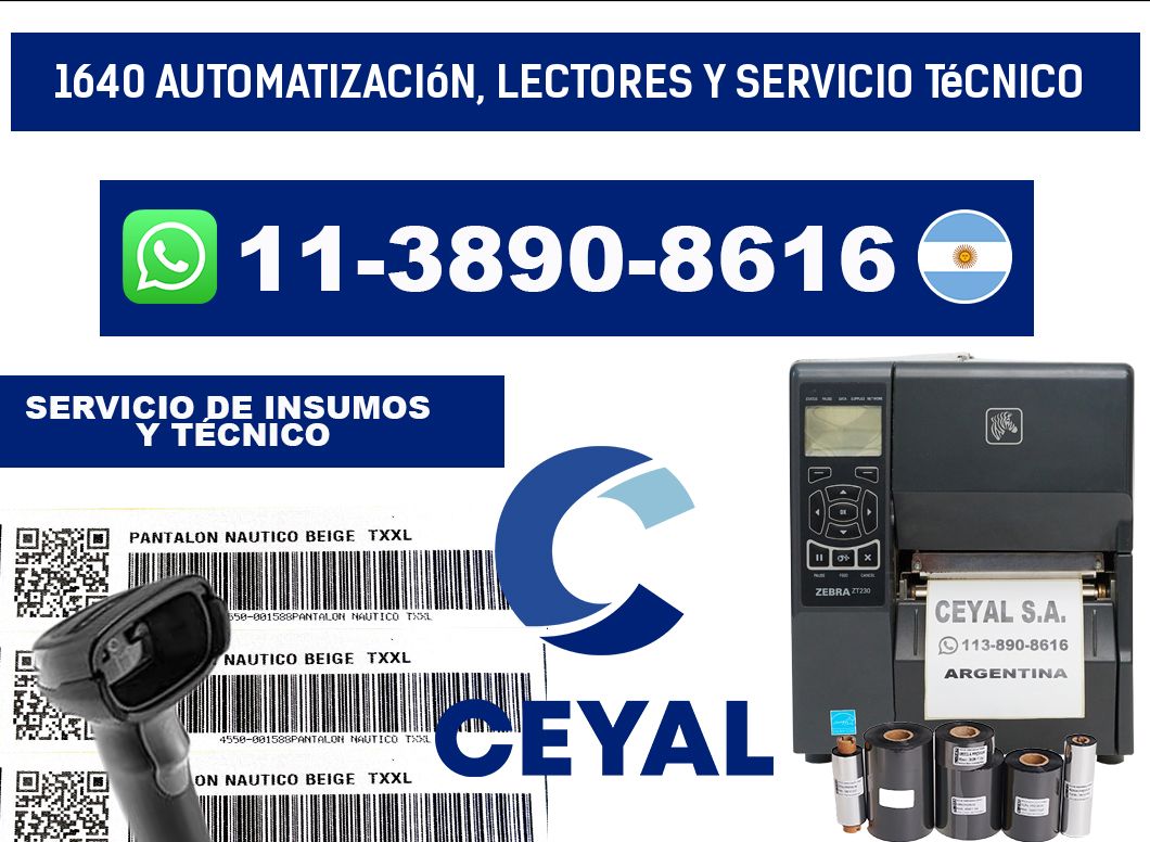 1640 Automatización, Lectores y Servicio Técnico