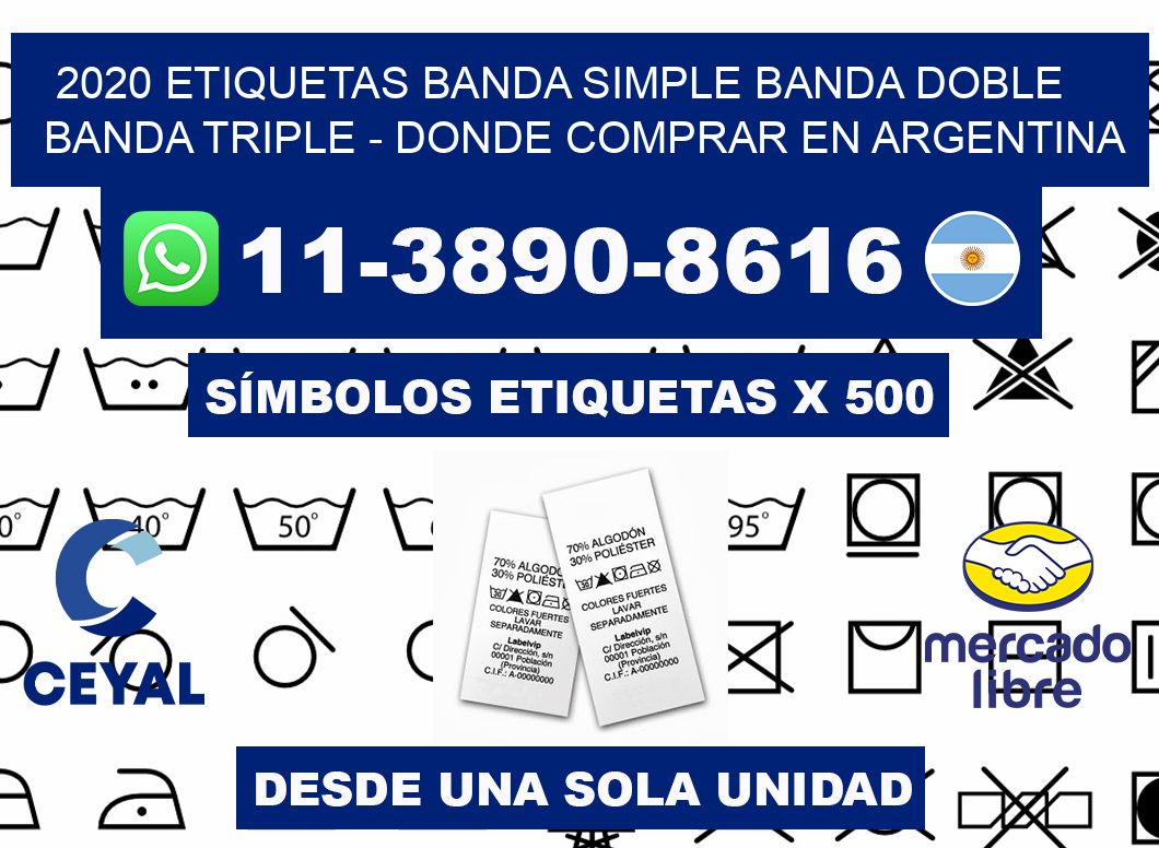 2020 etiquetas banda simple banda doble banda triple - Donde Comprar en Argentina