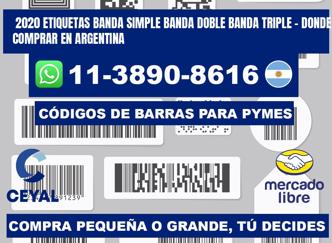 2020 etiquetas banda simple banda doble banda triple - Donde Comprar en Argentina