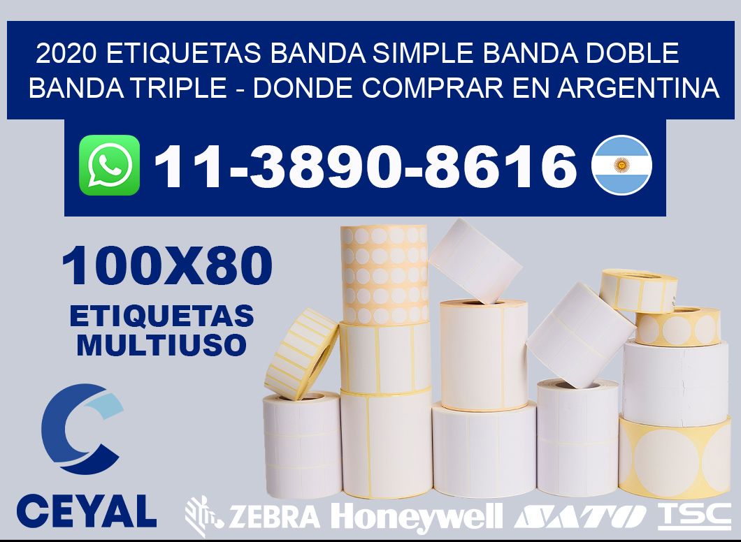 2020 etiquetas banda simple banda doble banda triple - Donde Comprar en Argentina