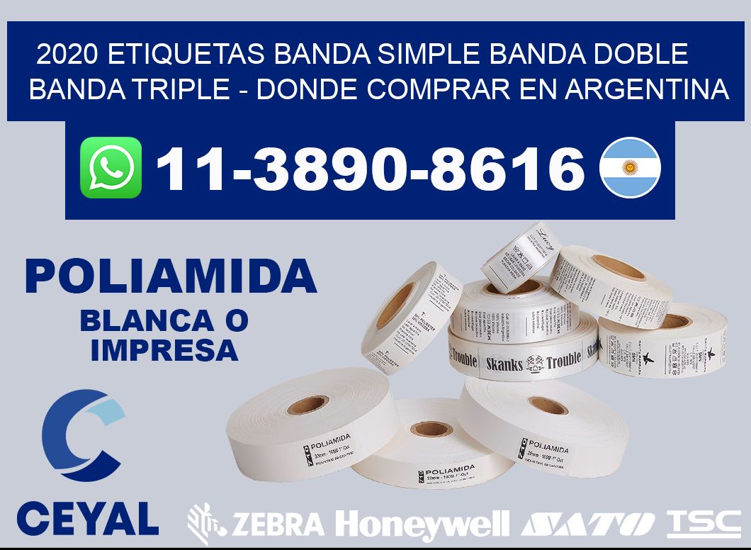 2020 etiquetas banda simple banda doble banda triple - Donde Comprar en Argentina
