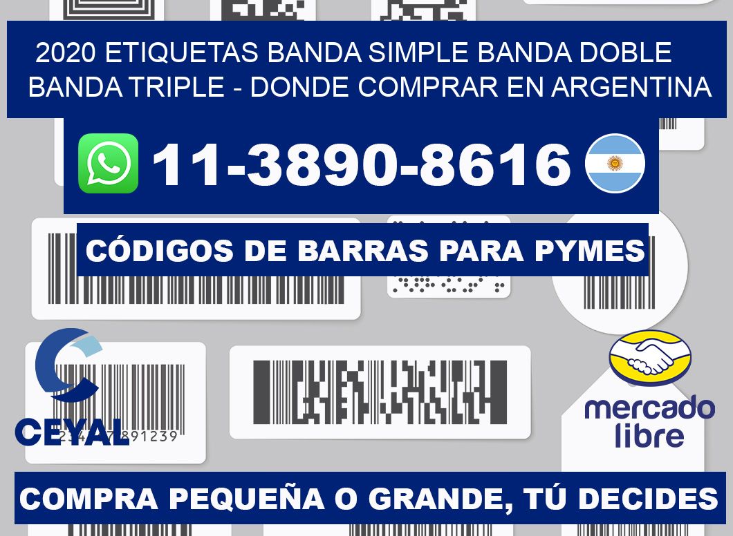 2020 etiquetas banda simple banda doble banda triple - Donde Comprar en Argentina