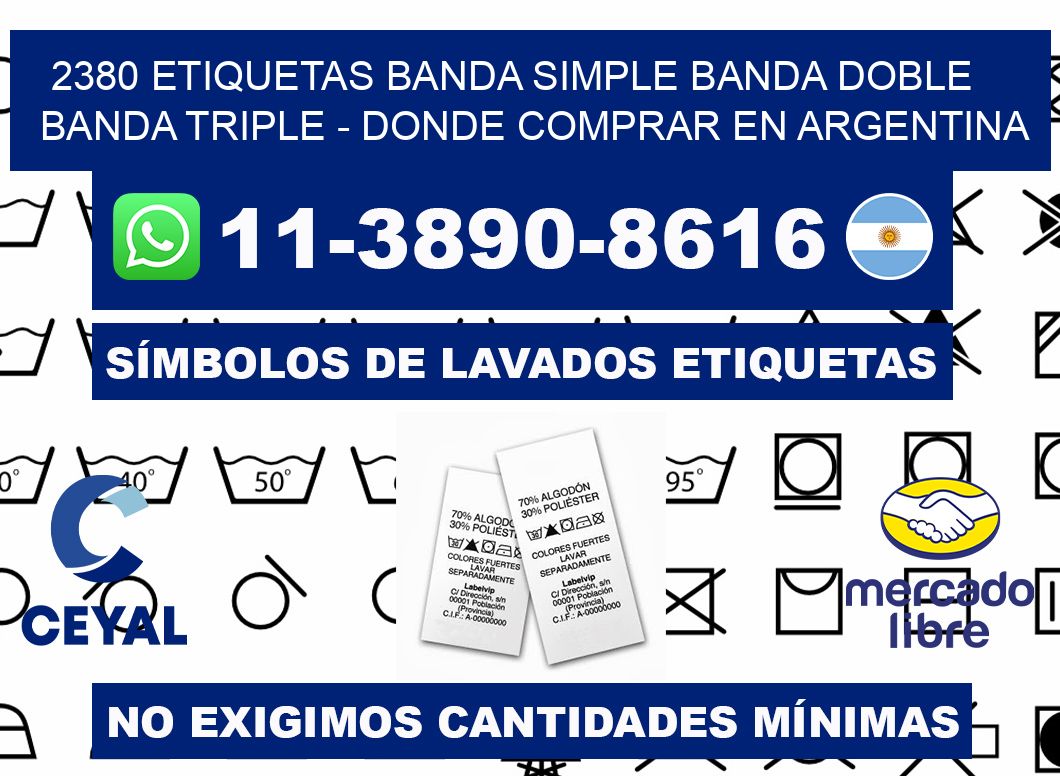 2380 etiquetas banda simple banda doble banda triple - Donde Comprar en Argentina