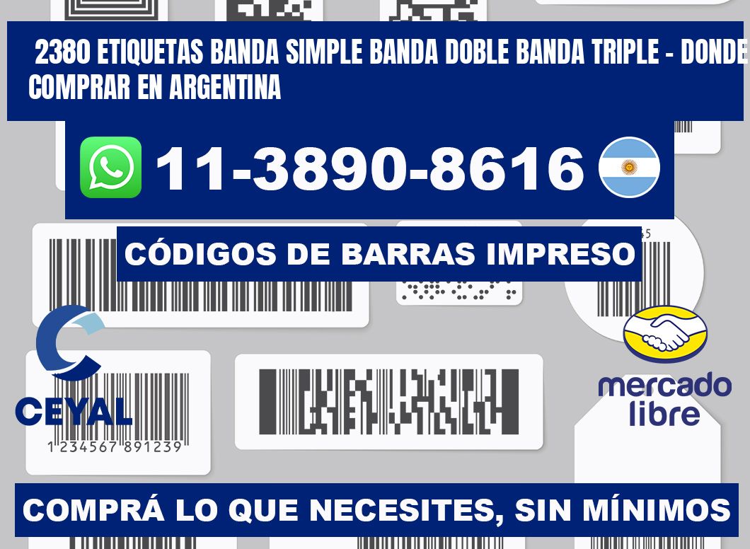 2380 etiquetas banda simple banda doble banda triple - Donde Comprar en Argentina