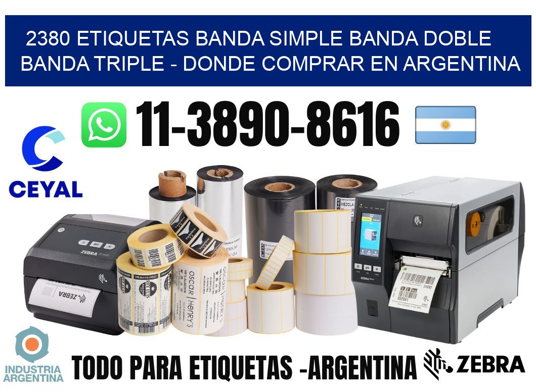 2380 etiquetas banda simple banda doble banda triple - Donde Comprar en Argentina