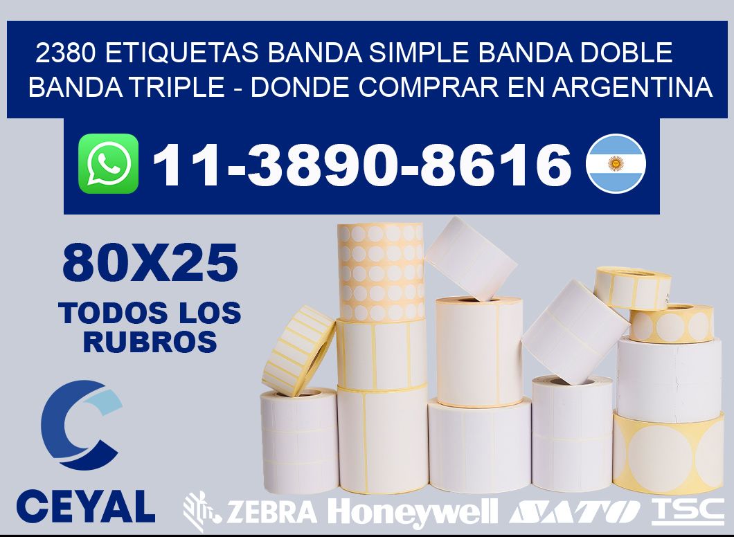 2380 etiquetas banda simple banda doble banda triple - Donde Comprar en Argentina