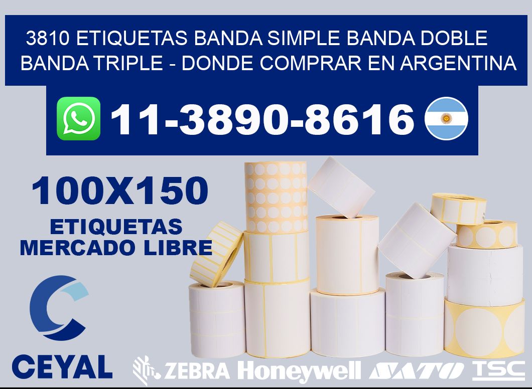 3810 etiquetas banda simple banda doble banda triple - Donde Comprar en Argentina