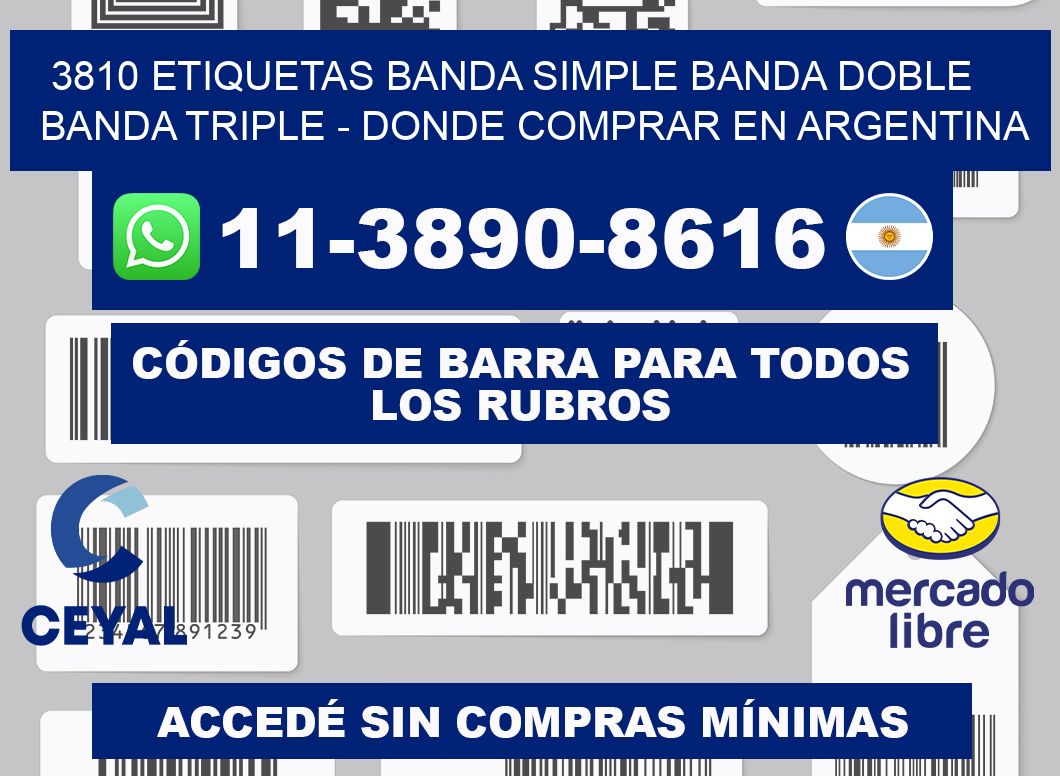 3810 etiquetas banda simple banda doble banda triple - Donde Comprar en Argentina