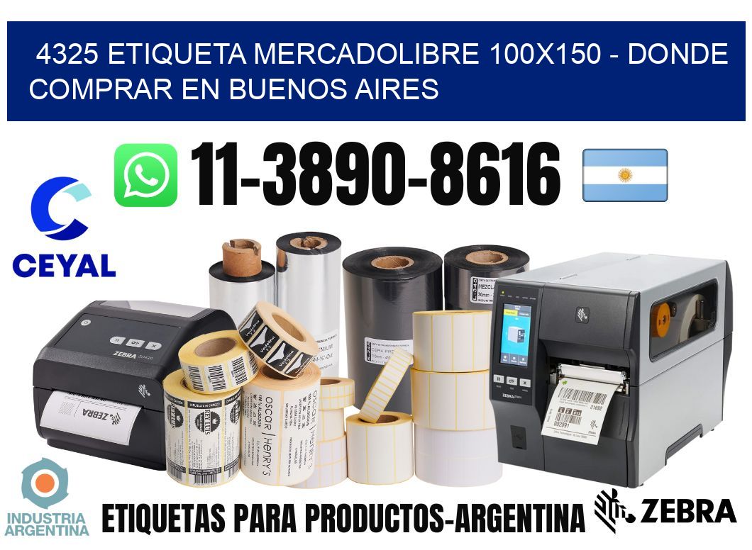 4325 etiqueta MercadoLibre 100x150 - Donde Comprar en Buenos Aires