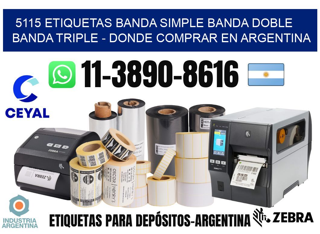 5115 etiquetas banda simple banda doble banda triple - Donde Comprar en Argentina