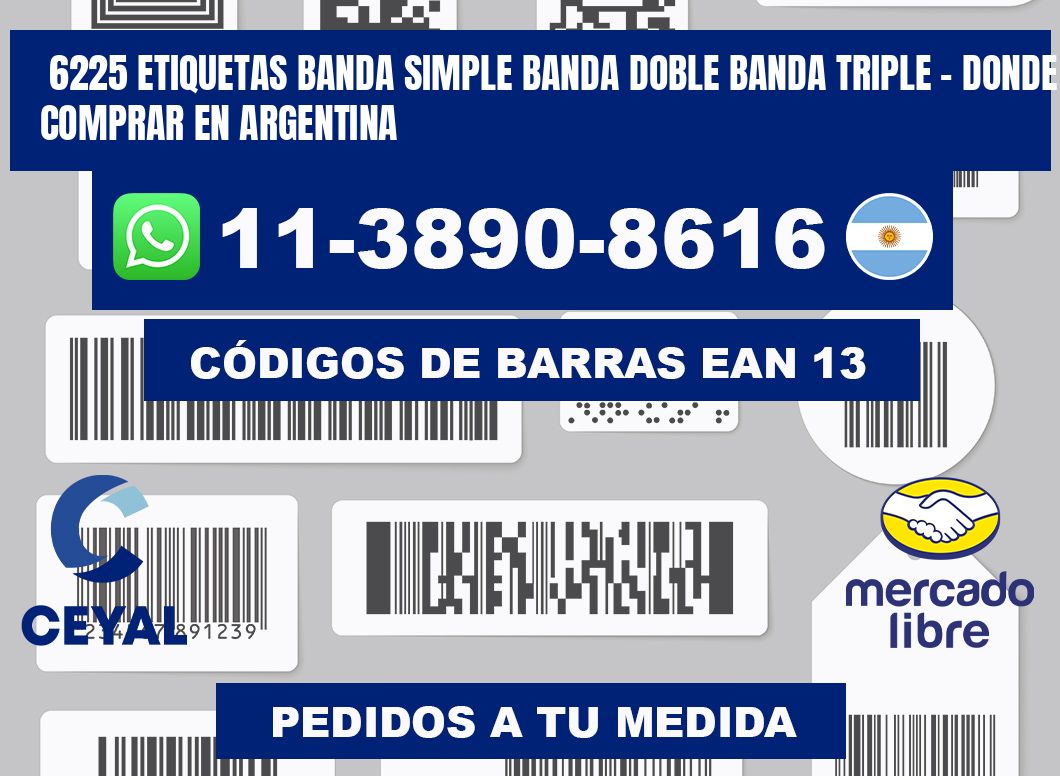 6225 etiquetas banda simple banda doble banda triple - Donde Comprar en Argentina