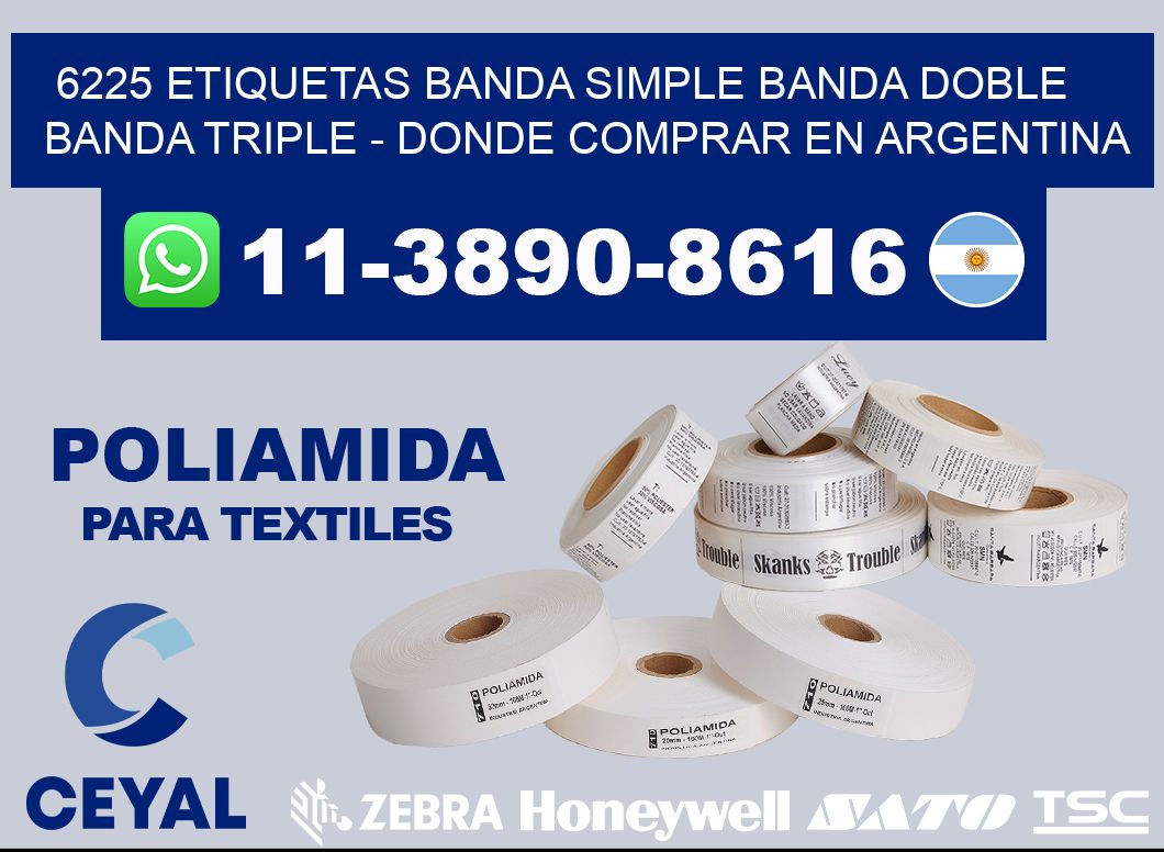 6225 etiquetas banda simple banda doble banda triple - Donde Comprar en Argentina