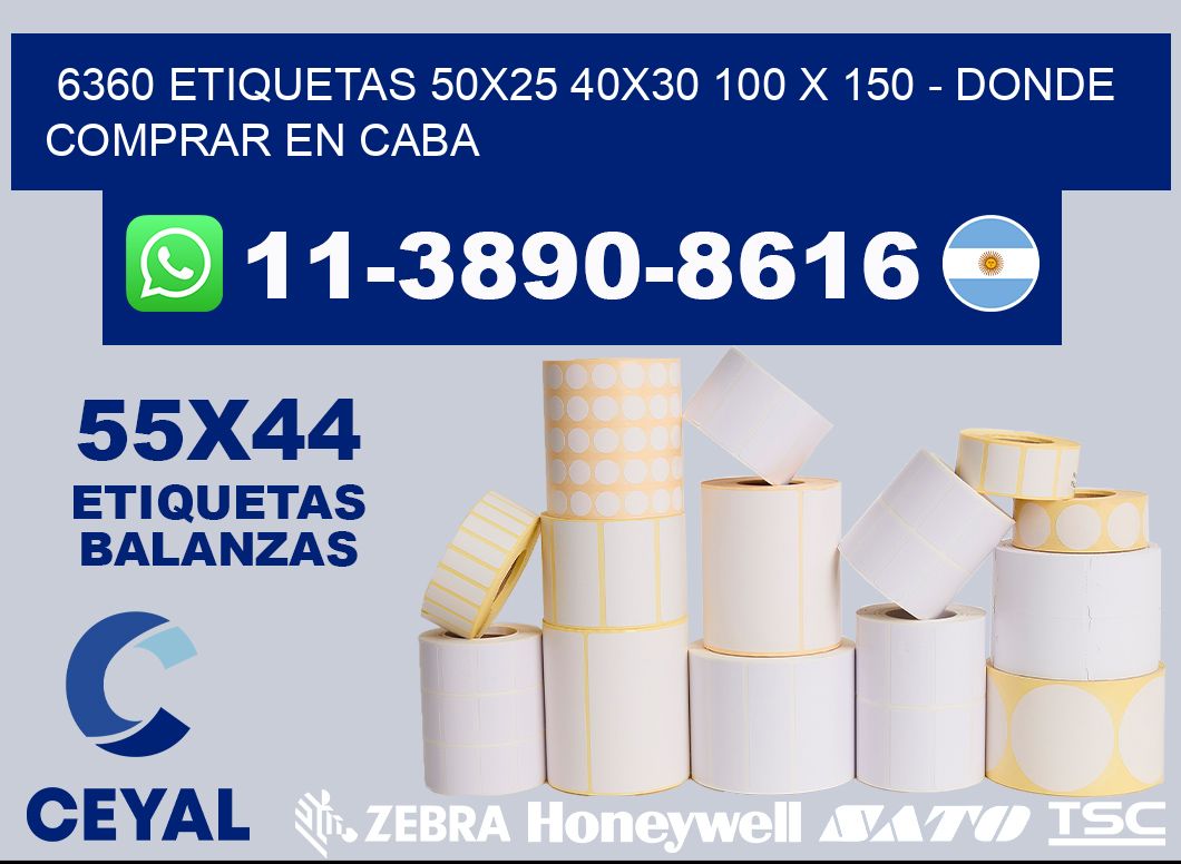 6360 etiquetas 50x25 40x30 100 x 150 - Donde Comprar en Caba