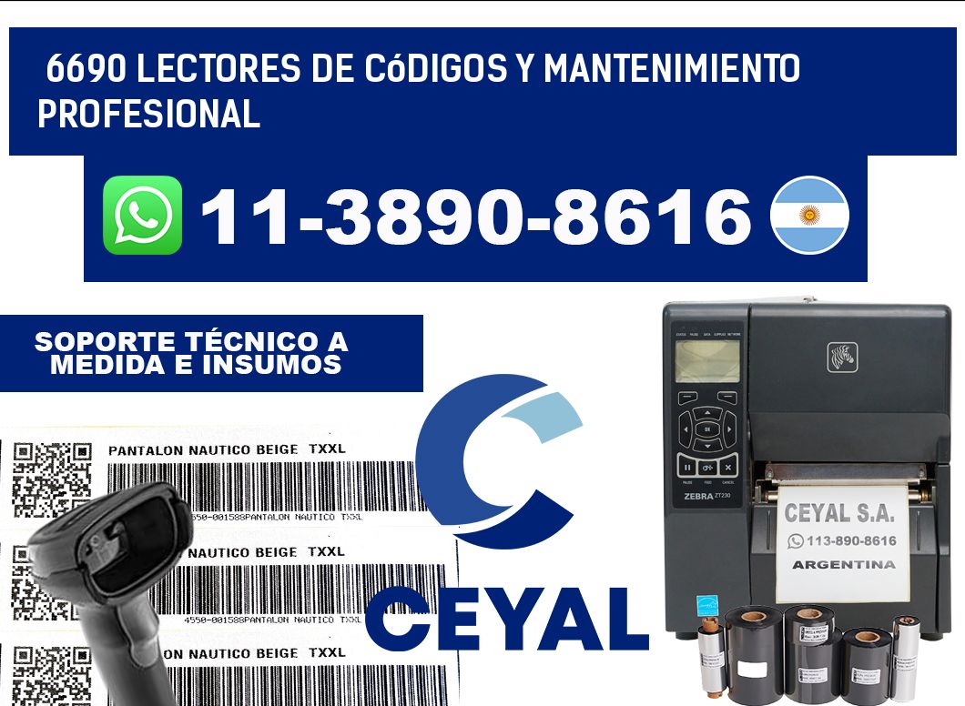6690 Lectores de Códigos y Mantenimiento Profesional