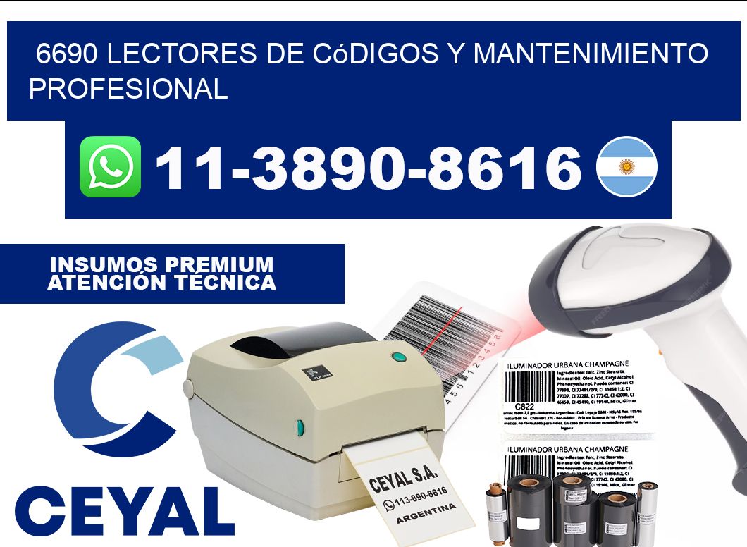 6690 Lectores de Códigos y Mantenimiento Profesional