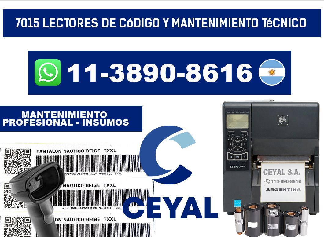 7015 Lectores de Código y Mantenimiento Técnico
