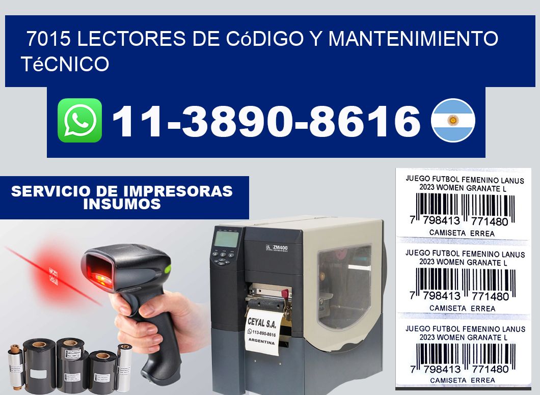 7015 Lectores de Código y Mantenimiento Técnico