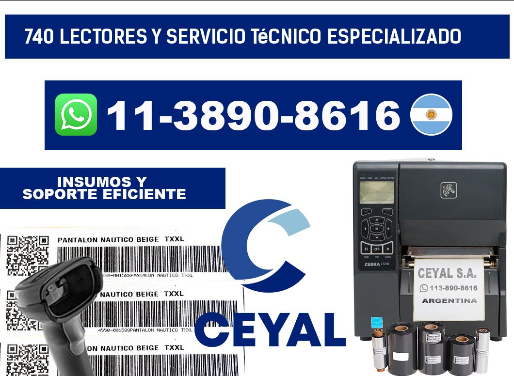 740 Lectores y Servicio Técnico Especializado