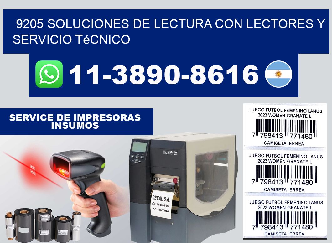 9205 Soluciones de lectura con lectores y Servicio Técnico