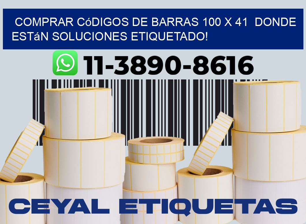 Comprar códigos de barras 100 x 41  donde están soluciones etiquetado!