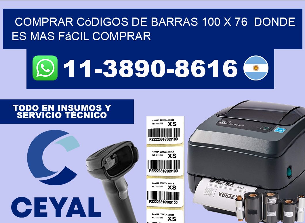 Comprar códigos de barras 100 x 76  Donde es mas fácil comprar