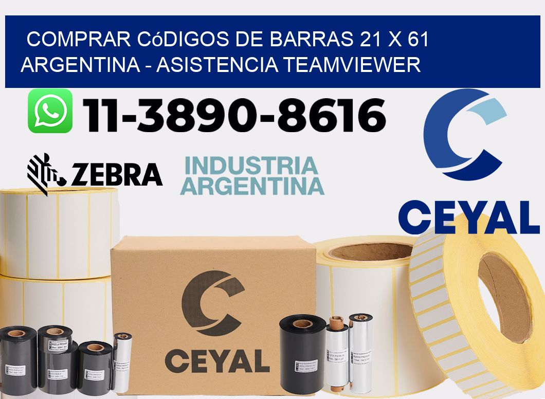 Comprar códigos de barras 21 x 61 argentina - asistencia teamviewer