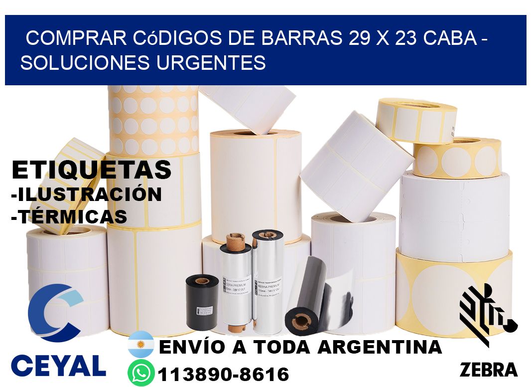 Comprar códigos de barras 29 x 23 CABA - soluciones urgentes