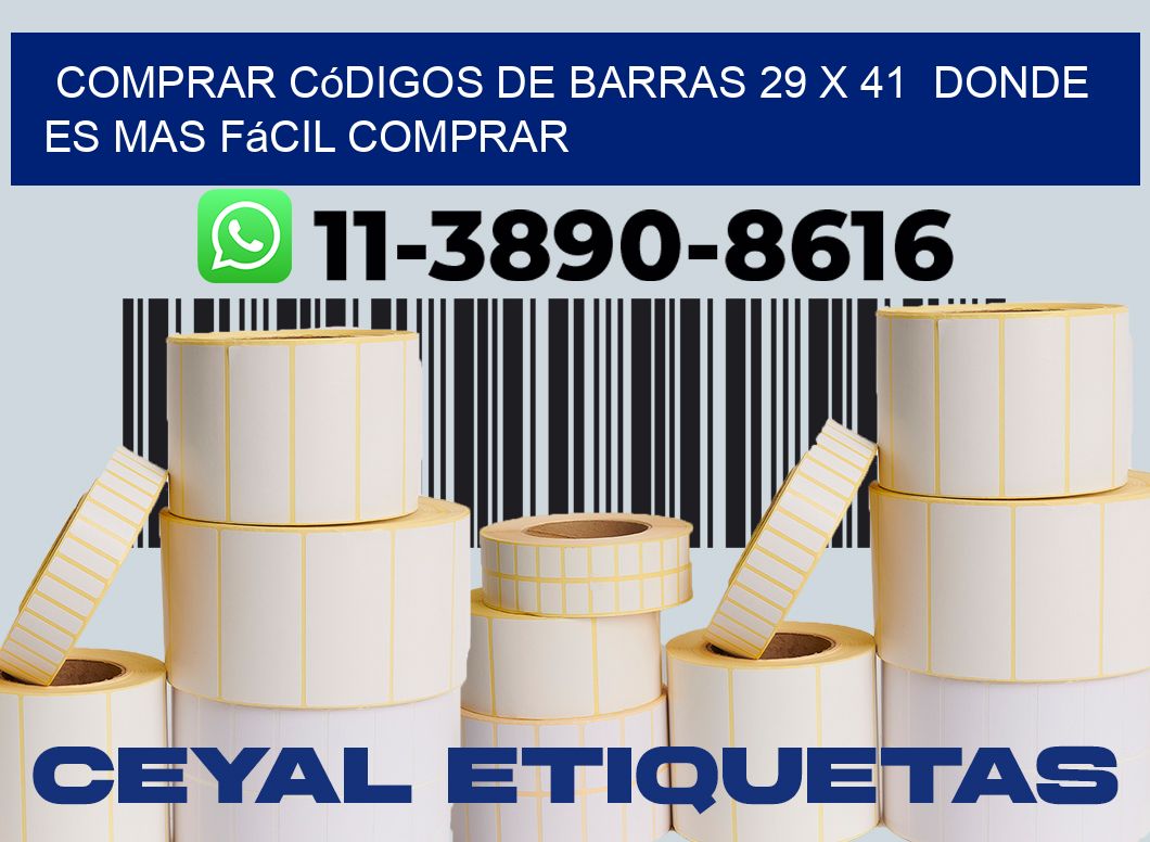 Comprar códigos de barras 29 x 41  Donde es mas fácil comprar