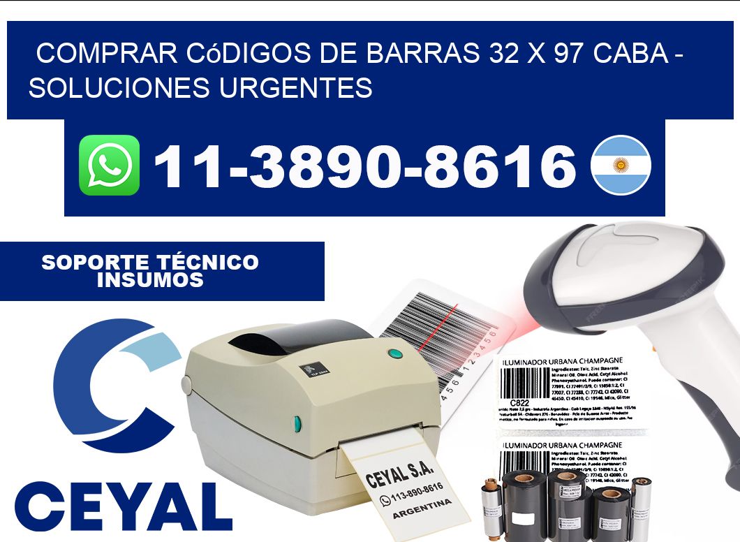 Comprar códigos de barras 32 x 97 CABA - soluciones urgentes