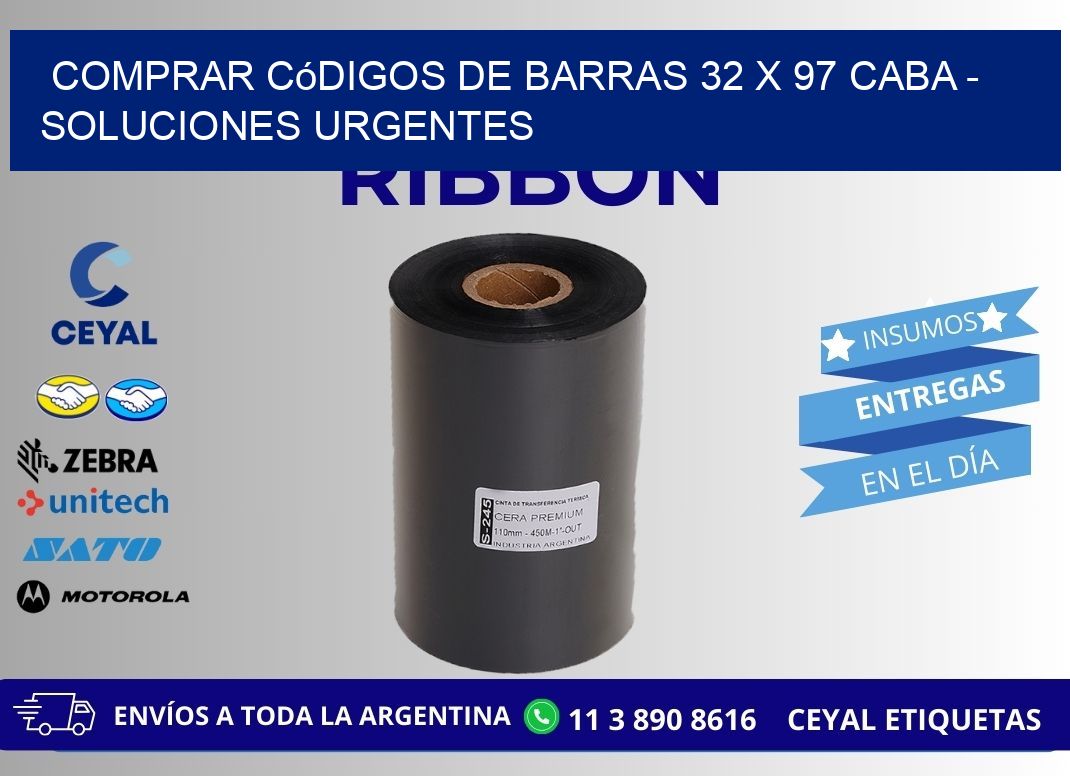 Comprar códigos de barras 32 x 97 CABA - soluciones urgentes