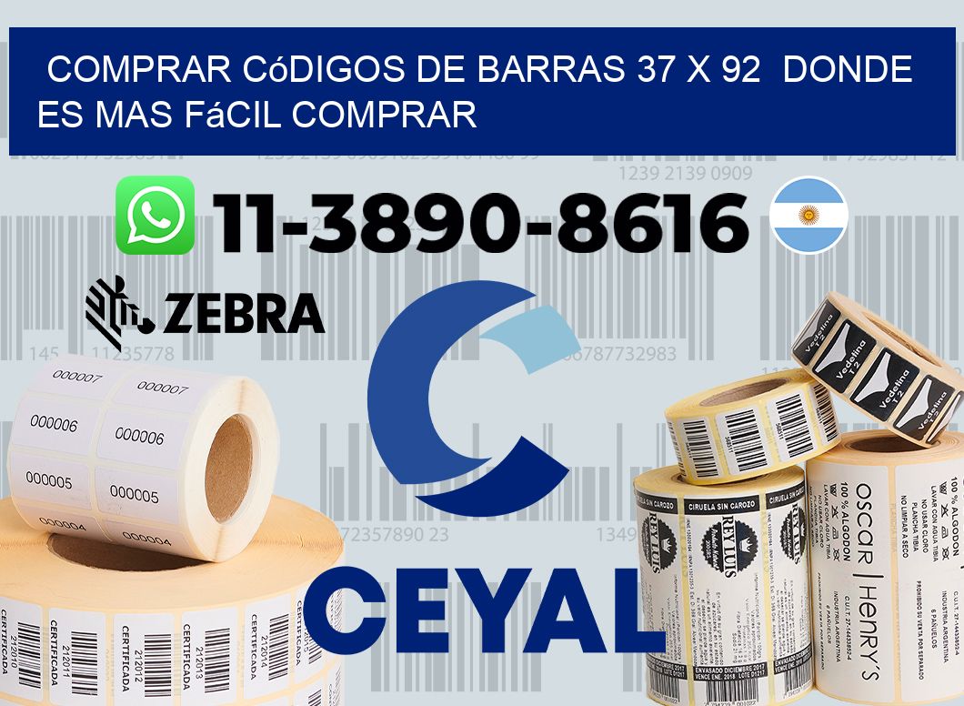 Comprar códigos de barras 37 x 92  Donde es mas fácil comprar