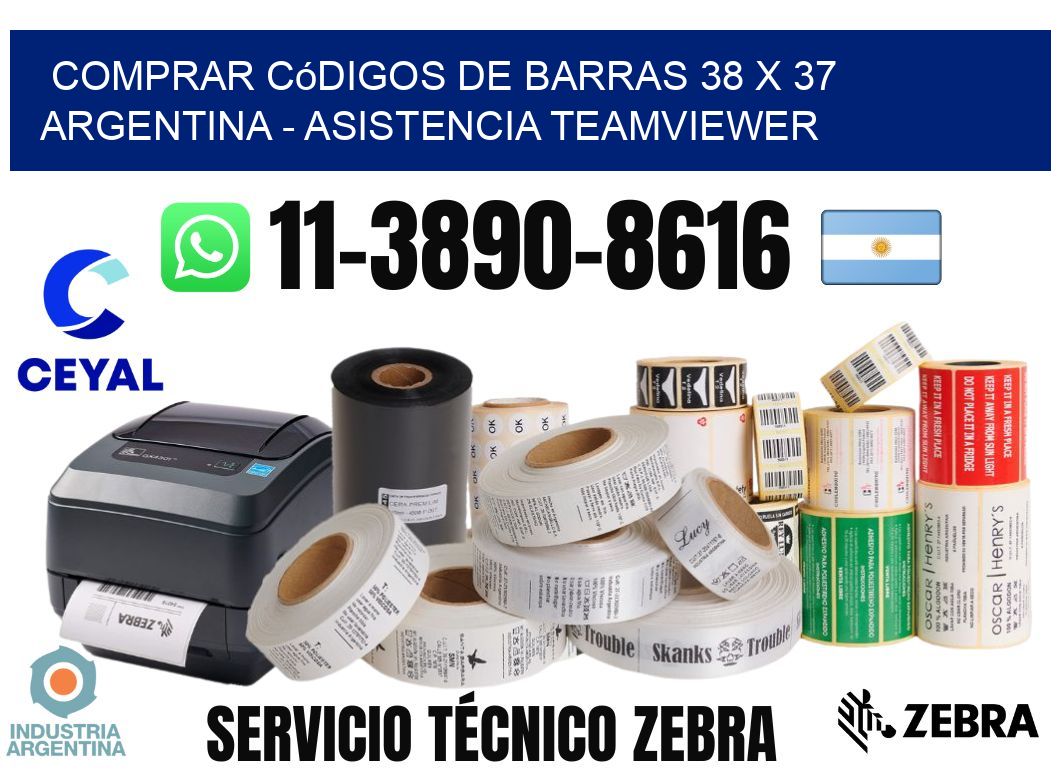 Comprar códigos de barras 38 x 37 argentina - asistencia teamviewer
