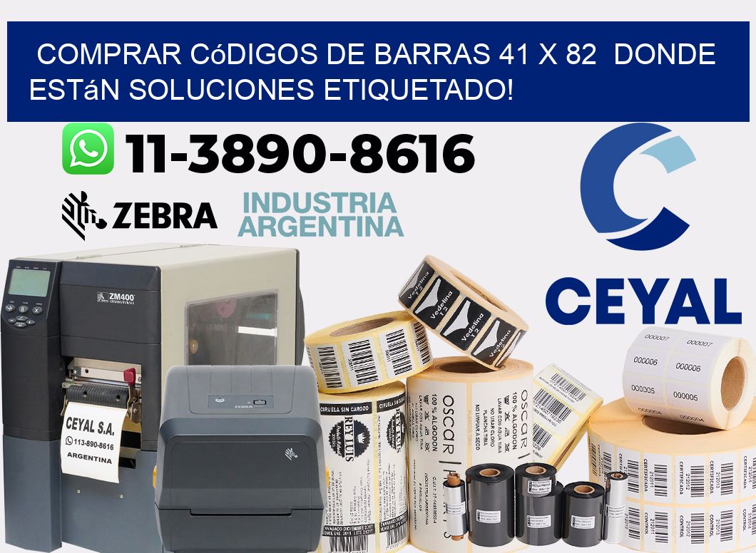 Comprar códigos de barras 41 x 82  donde están soluciones etiquetado!