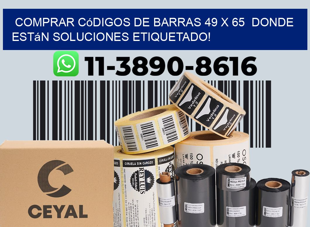 Comprar códigos de barras 49 x 65  donde están soluciones etiquetado!