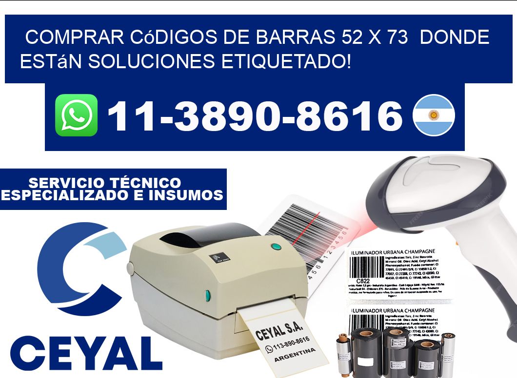 Comprar códigos de barras 52 x 73  donde están soluciones etiquetado!